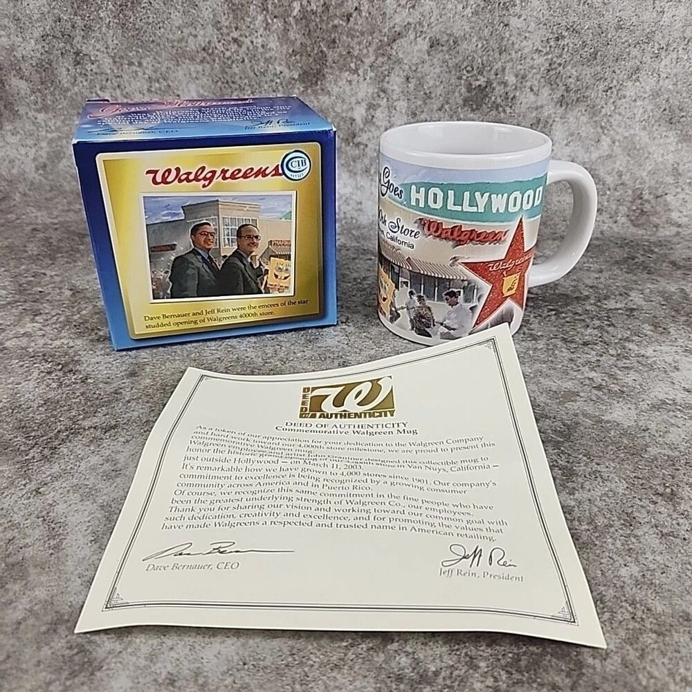 Walgreens Commemorative Mug - 4000th Store - New in Box - Authenticated